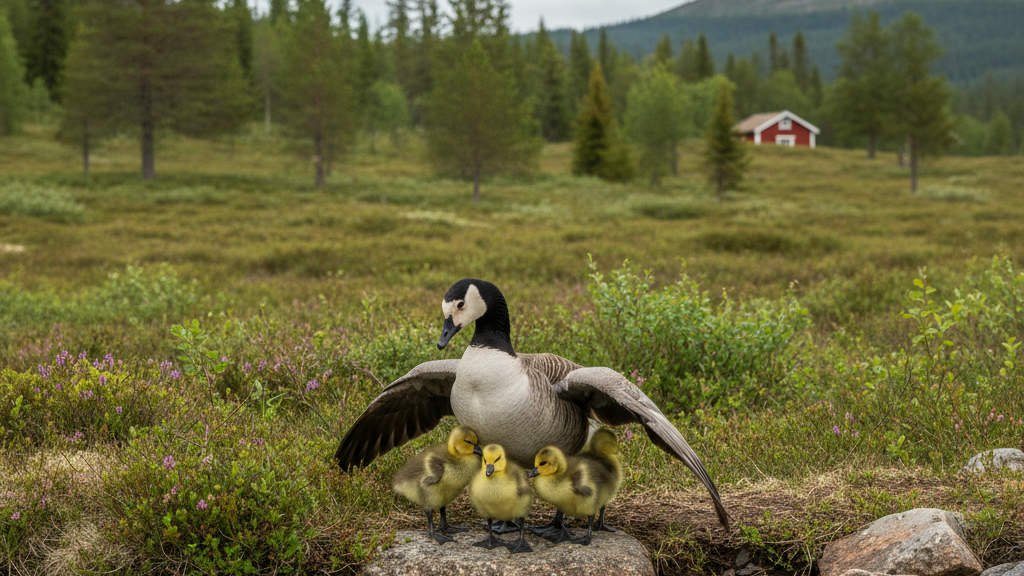 Vitkindad gås