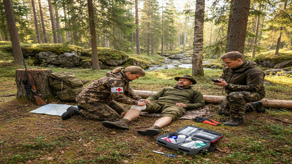 Första hjälpen och nödsituationer vid jakt